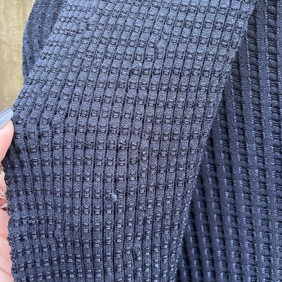 Giorgio Armani Textured Navy Lightweight Stretch Knit Drapey Cardigan Sweater - Picture 7 of 8